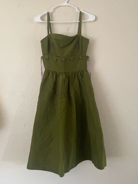 Maeve Anthropologie Olive Green Dress Size 4